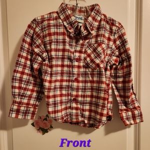 Boys size 3 plaid Cotton dresshirt